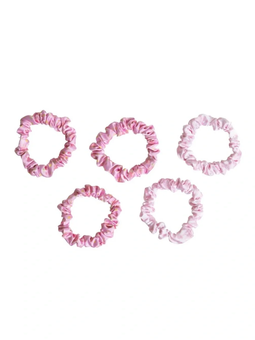 LoveShackFancy x Target Goody Ikat Rose Coquette Bows Skinny Satin Scrunchie 5CT